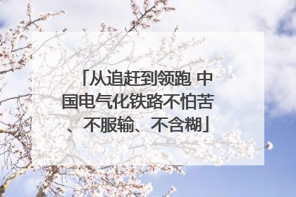 从追赶到领跑 中国电气化铁路不怕苦、不服输、不含糊